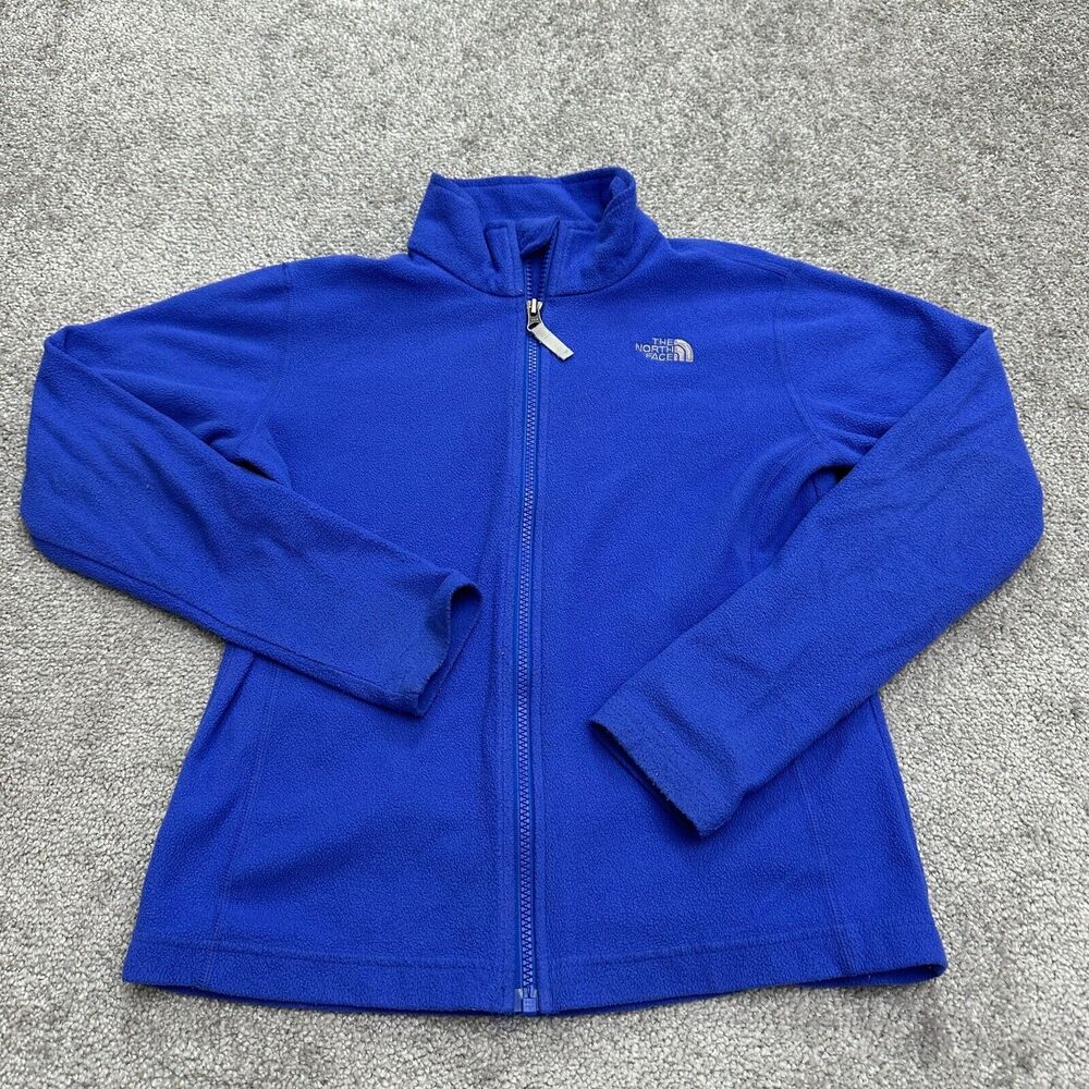 The North Face Osito Fleece Jacket Girl Large Royal Blue Full Zip Outdoor School